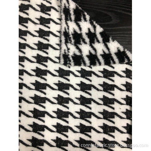 100% polyester sherpa jacquard avec motif de poule de poule
